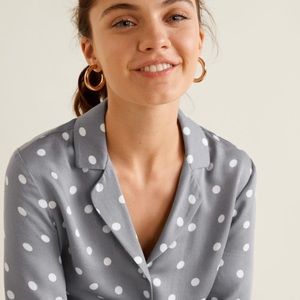 Mango-Satin print shirt NWT